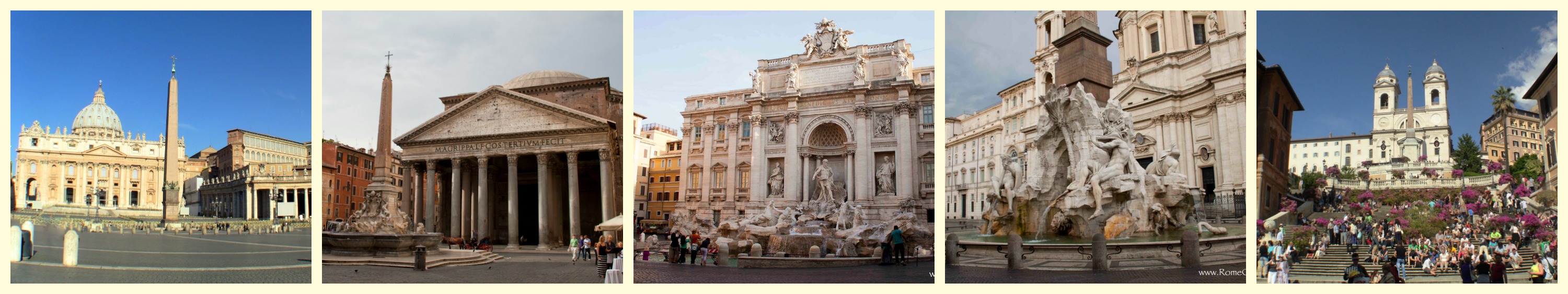 Panoramic Rome collage